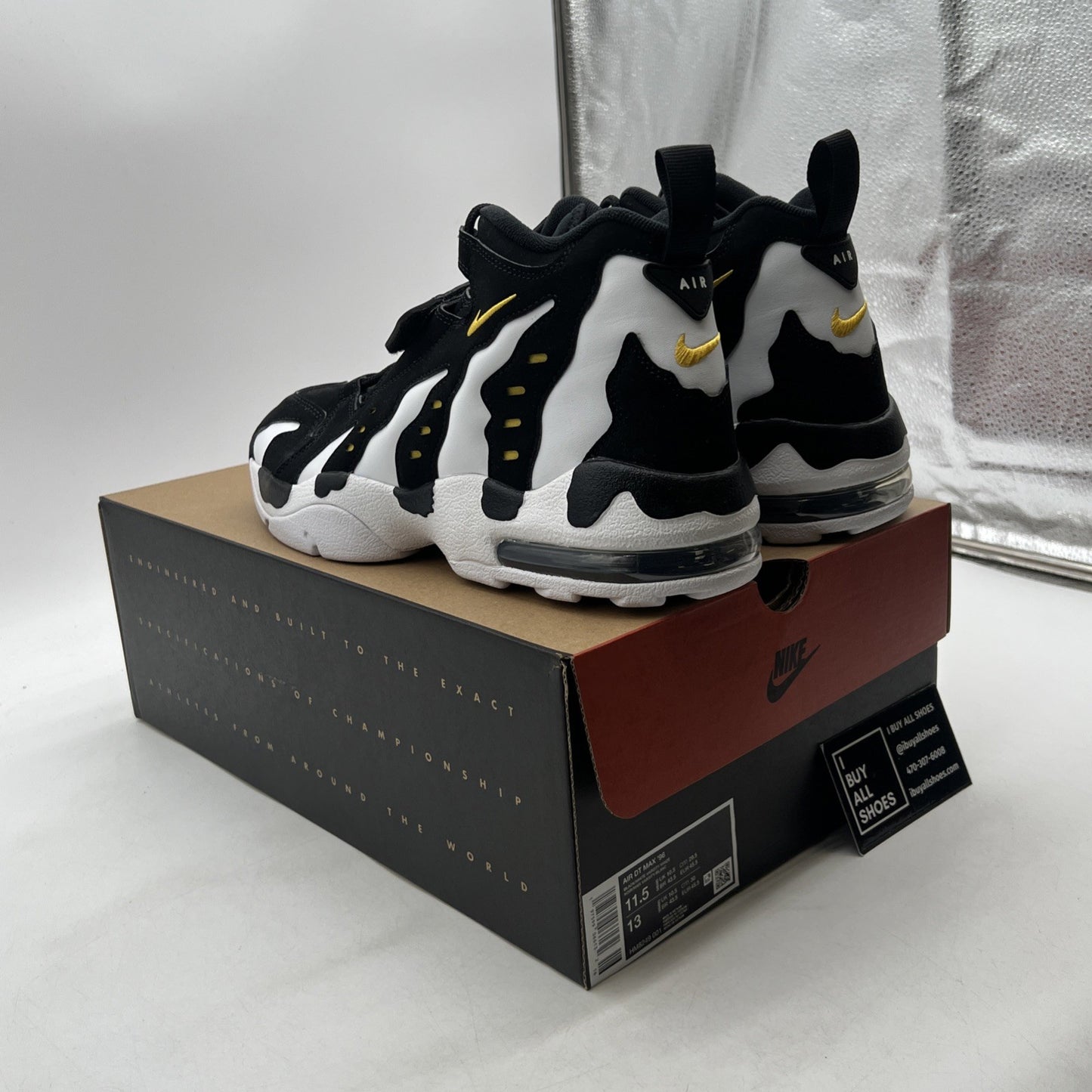 Size 11.5 -  Air Dt Max ‘96 Black White 2024 Yellow Suede Leather  (HM8249-001)