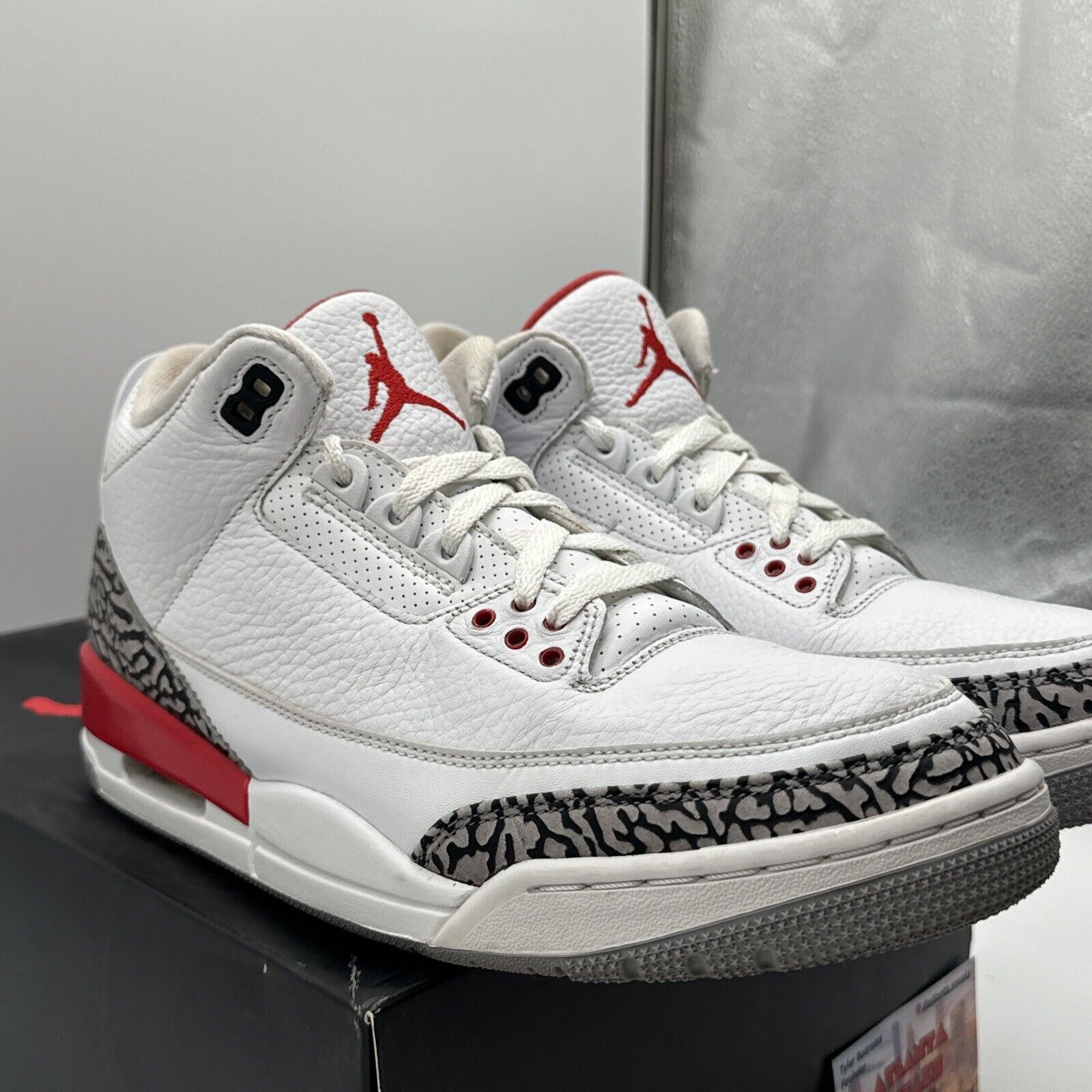 Size 10.5 - Jordan 3 Retro Hall of Fame 2018 Katrina43: Elephant White Tumbled