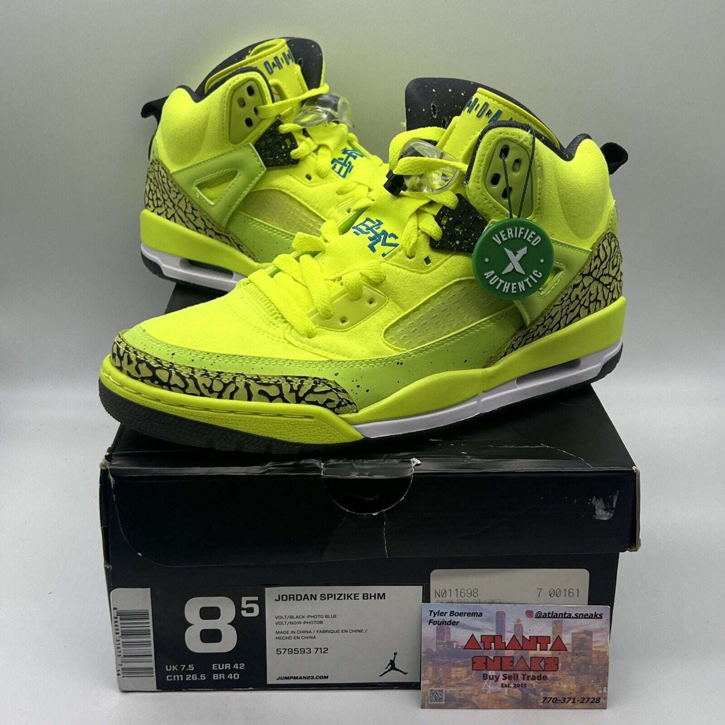 Size 8.5 - Air Jordan Spizike BHM - 579593-712 Brand New Og All Leather DS