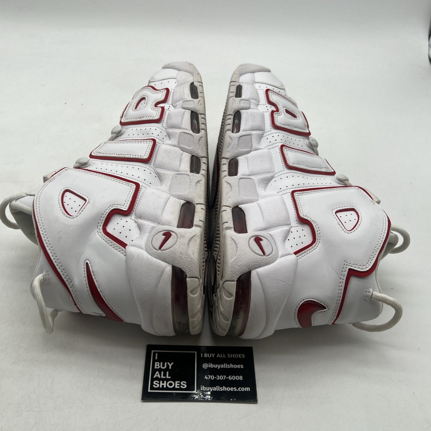 Size 12 - Nike Air More Uptempo White Varsity Red 2018 (921948-102)