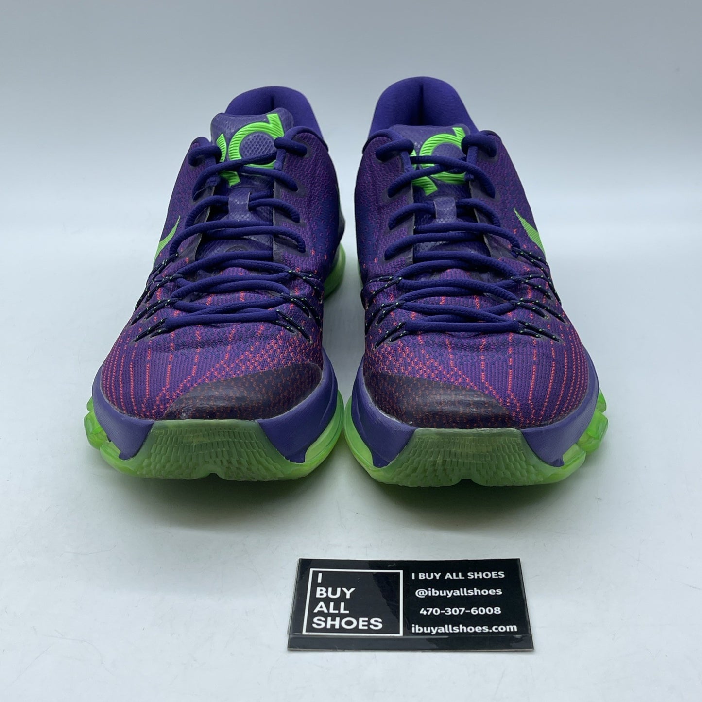 Size 12 - Nike KD 8 Suit Purple Green Suede  (749375-535)