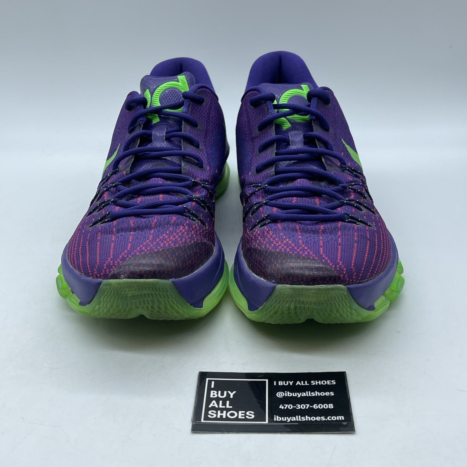Size 12 - Nike KD 8 Suit Purple Green Suede  (749375-535)