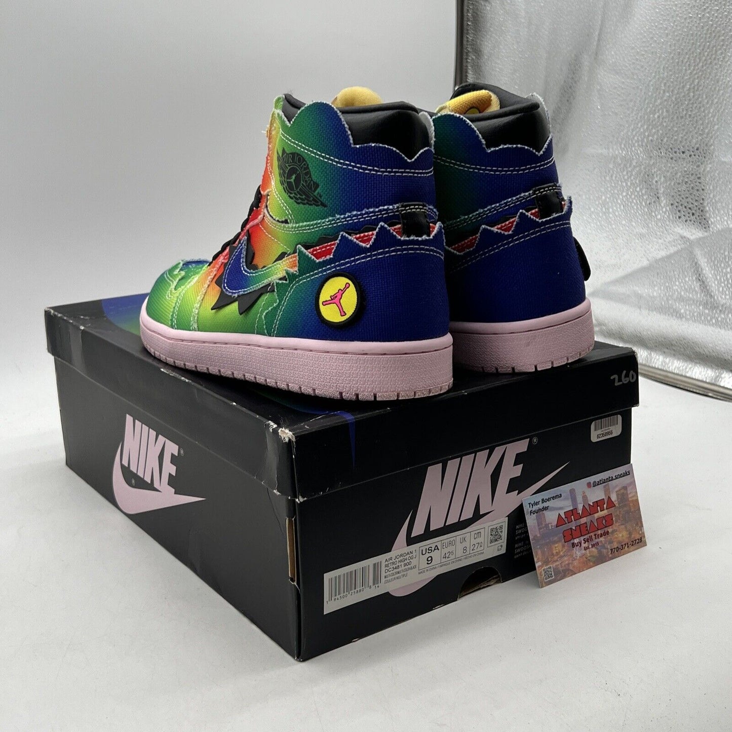 Size 9 - Jordan 1 Retro OG High x J Balvin Tie Dye (DC3481-900)