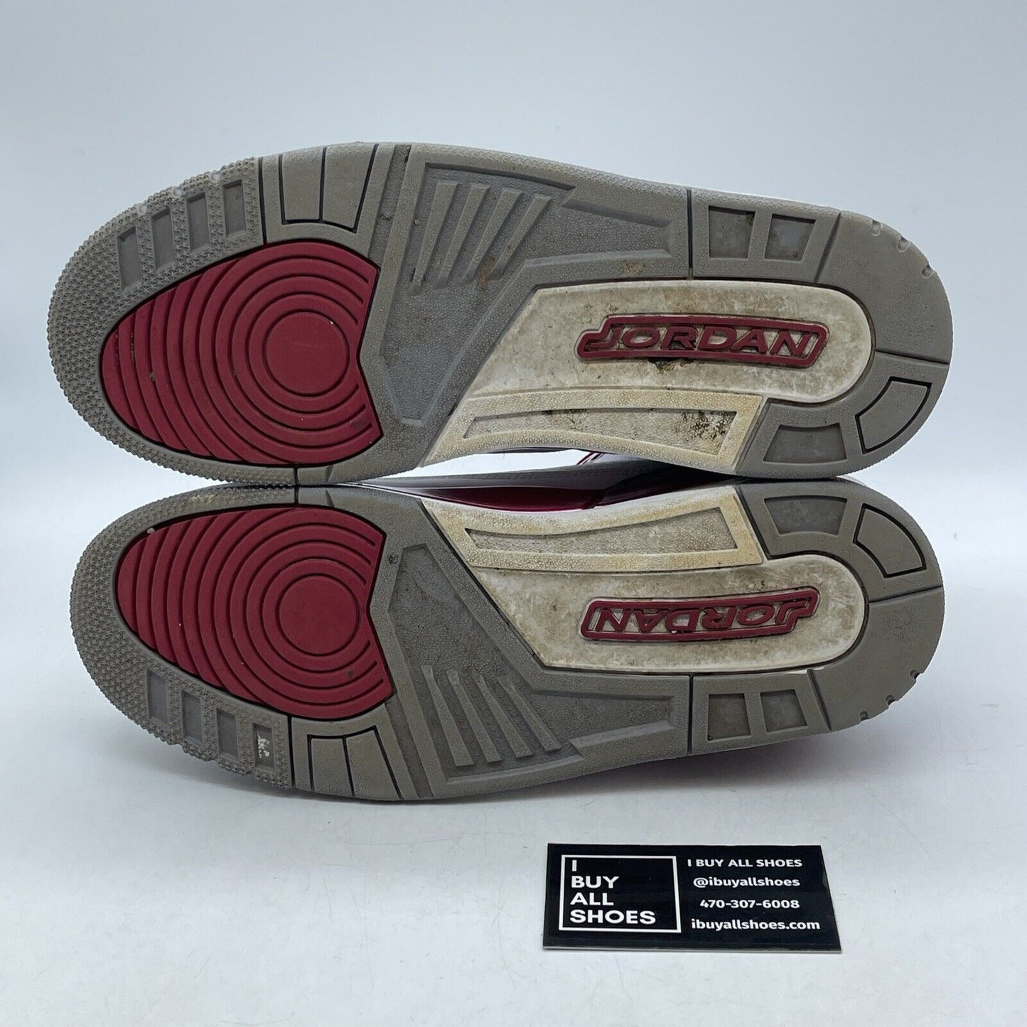 Size 10 - Jordan 3 Retro Mid Cardinal Red White Grey Suede Leather (CT8532-126)