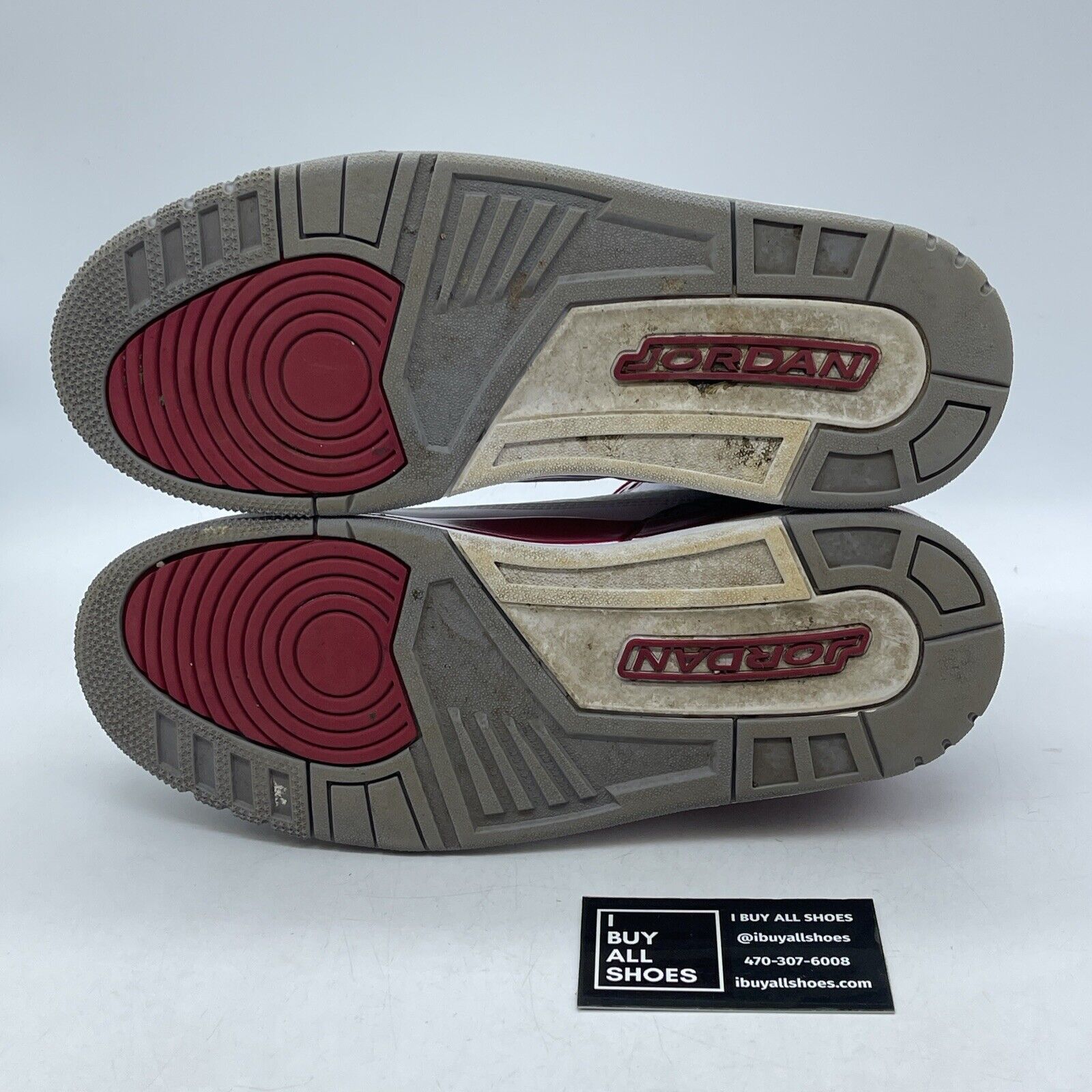 Size 10 - Jordan 3 Retro Mid Cardinal Red White Grey Suede Leather (CT8532-126)