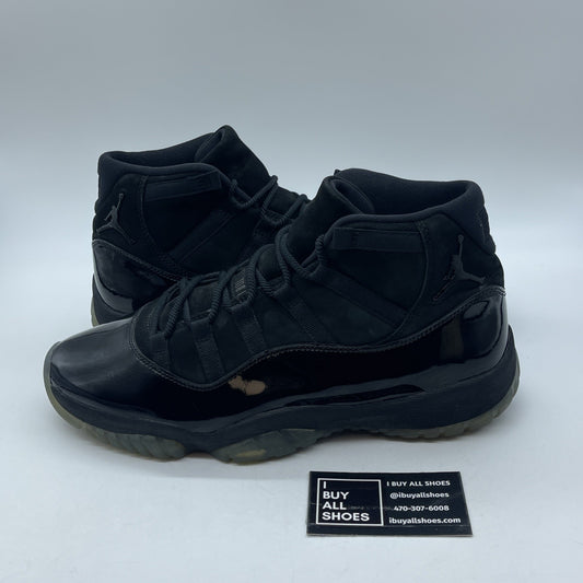 Size 11 - Jordan 11 Retro Cap and Gown Black Suede Leather (378037-005)