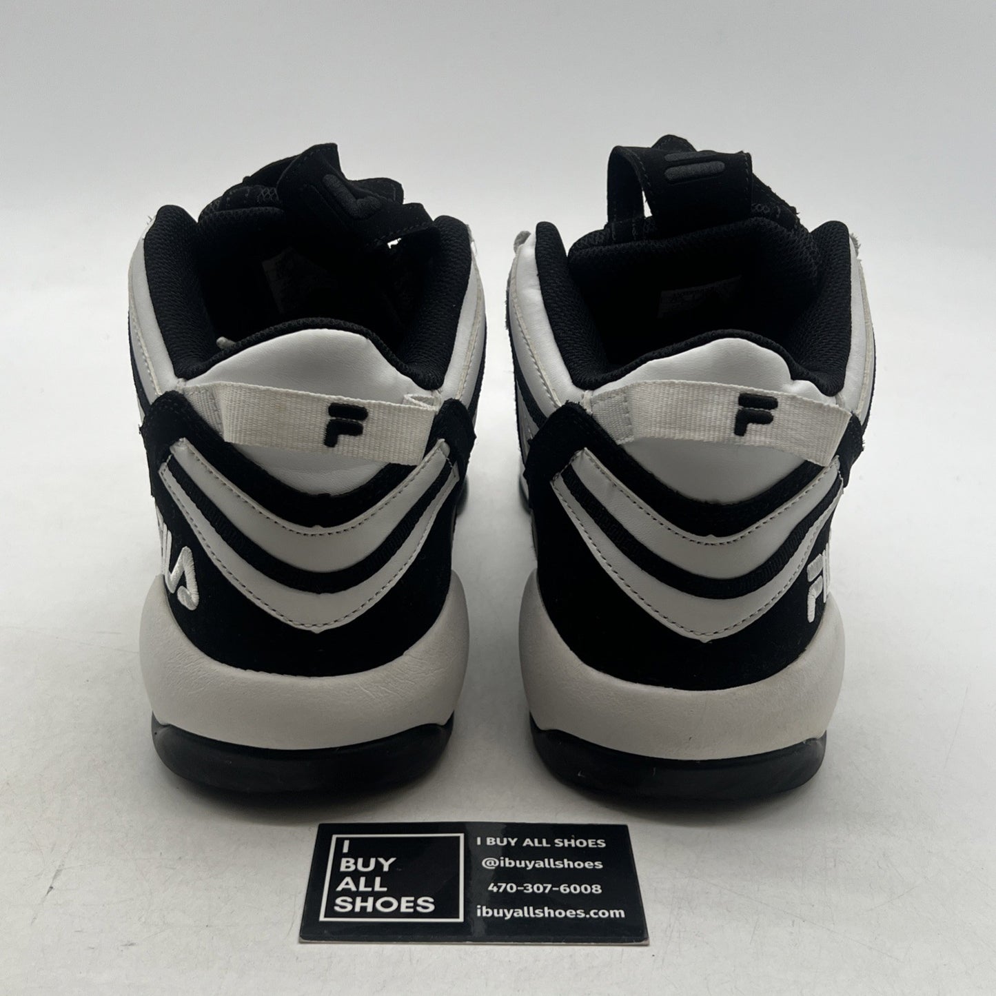 Size 11.5 - FILA SPAGHETTI WHITE BLACK BROOKLYN NETS (1VB90032-110)