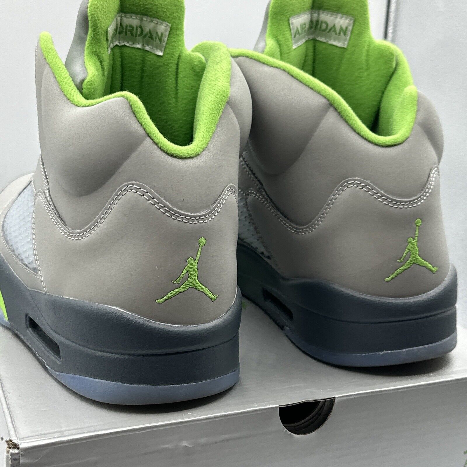 Size 12 - Jordan 5 Retro Green Bean Reflective Green Grey Silver CIean OG All