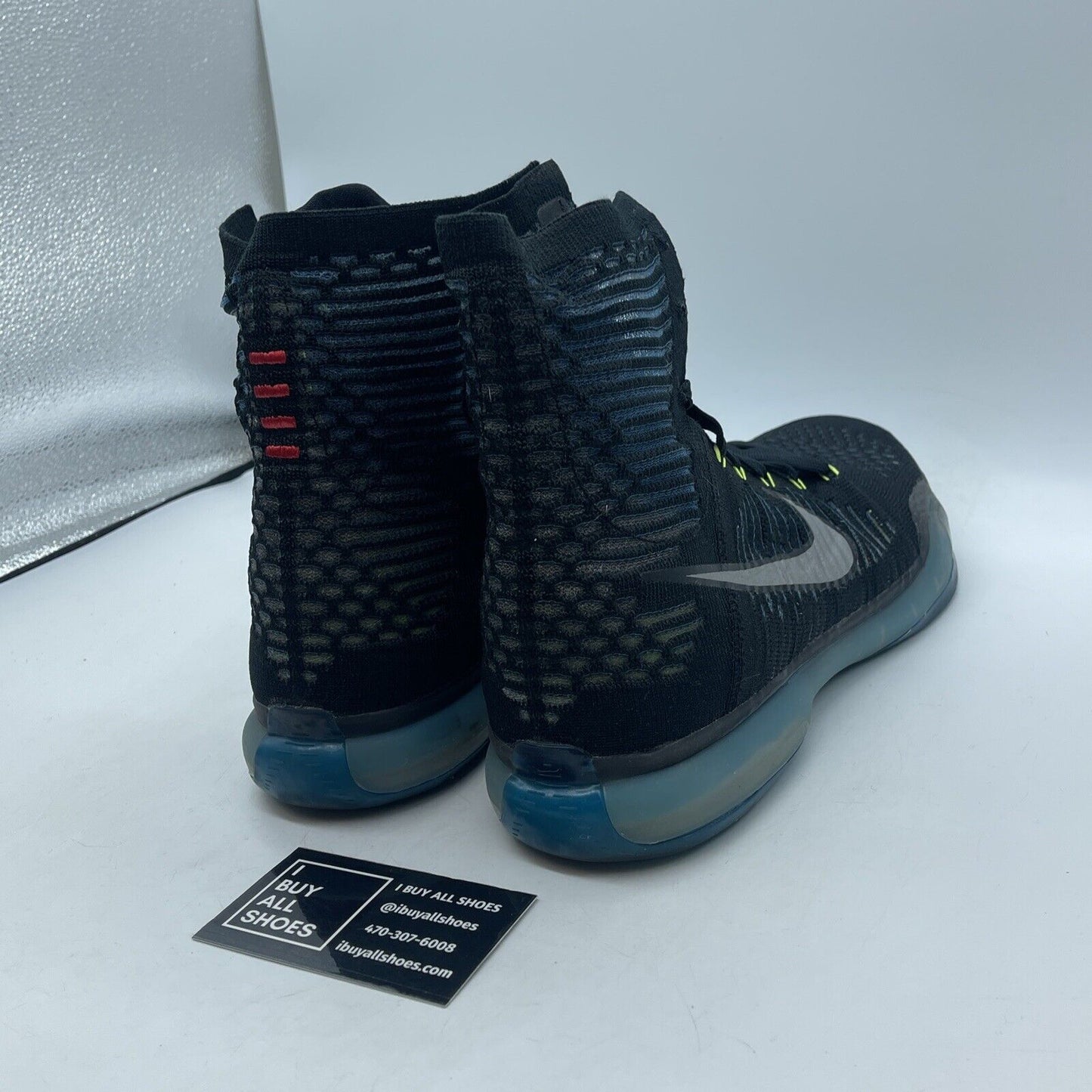 Size 10 - Nike Kobe 10 Elite Commander Black Silver Red Suede (718763-004)