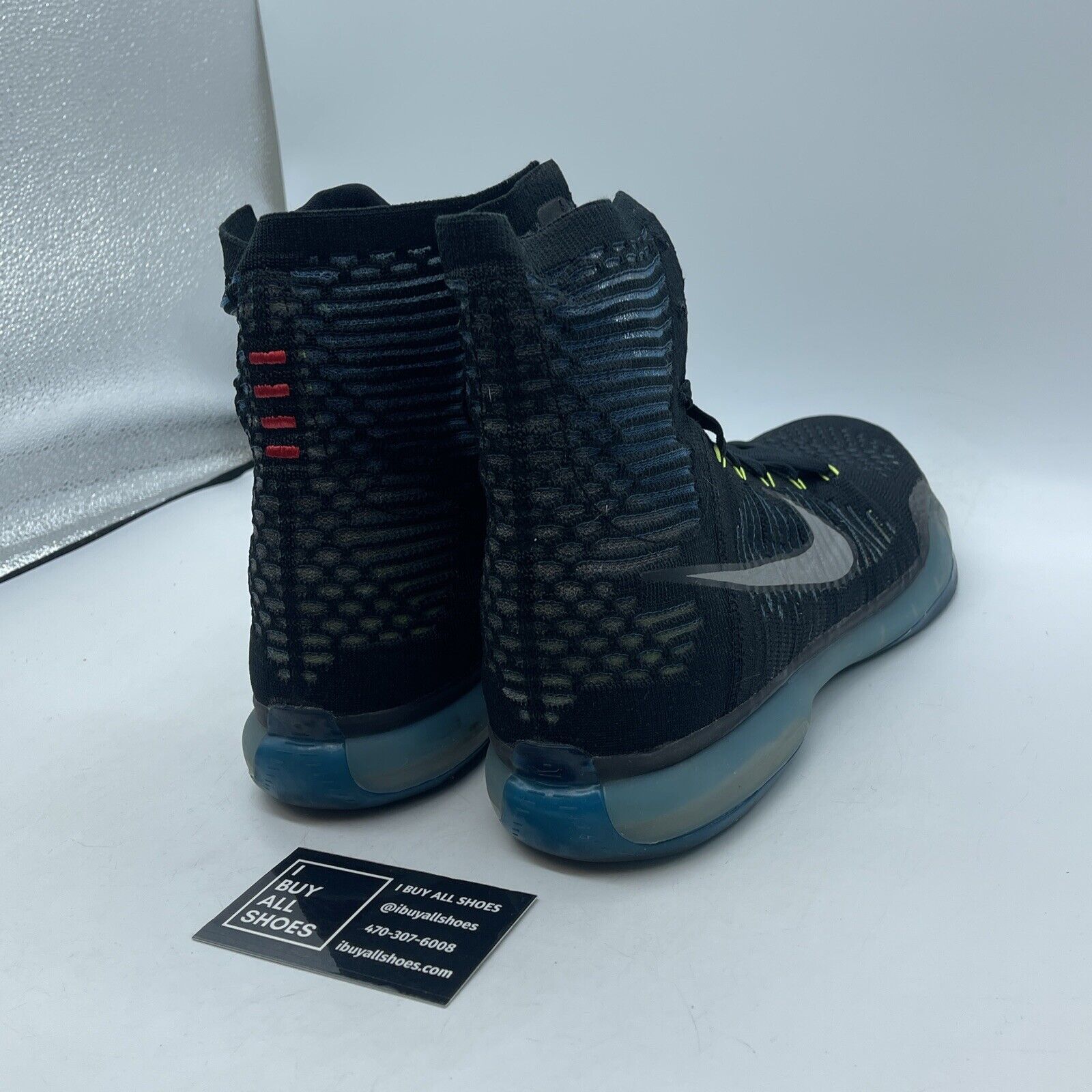 Size 10 - Nike Kobe 10 Elite Commander Black Silver Red Suede (718763-004)