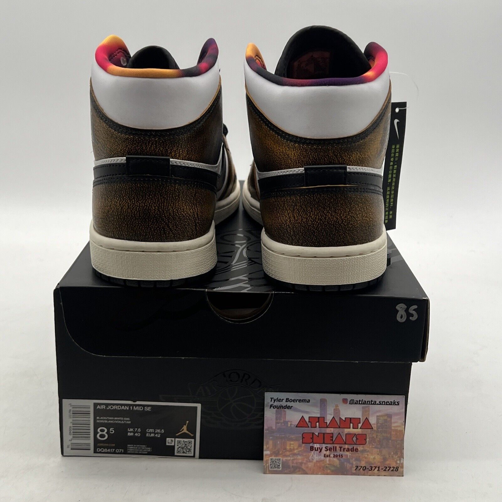 Size 8.5 - Air Jordan 1 SE Mid Wear-Away - Taxi (DQ8417-071)