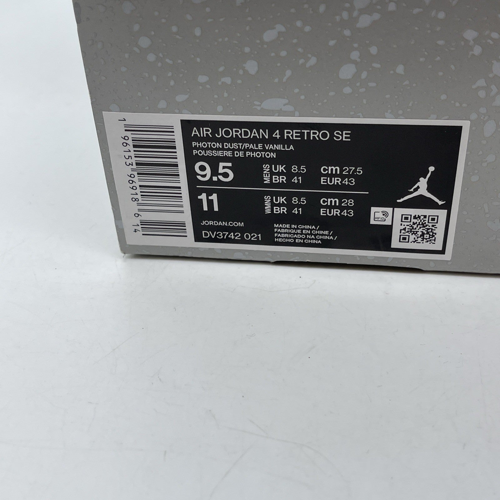 Size 9.5 - Jordan 4 Retro SE Low Craft Grey Suede Leather (DV3742-021)