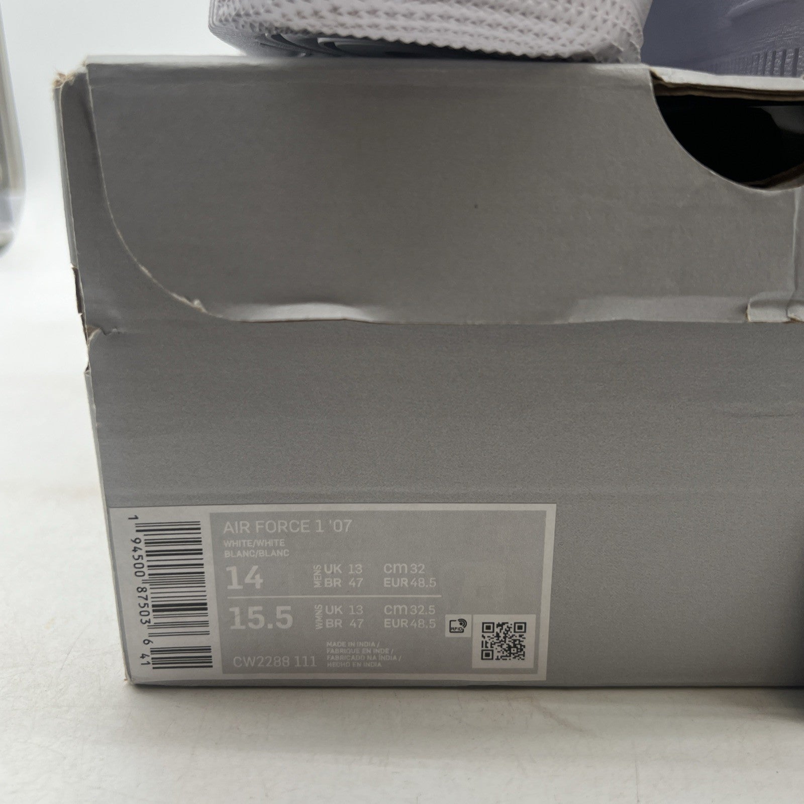 Size 14 - Nike Air Force 1 '07 Low Triple White (CW2288-111)