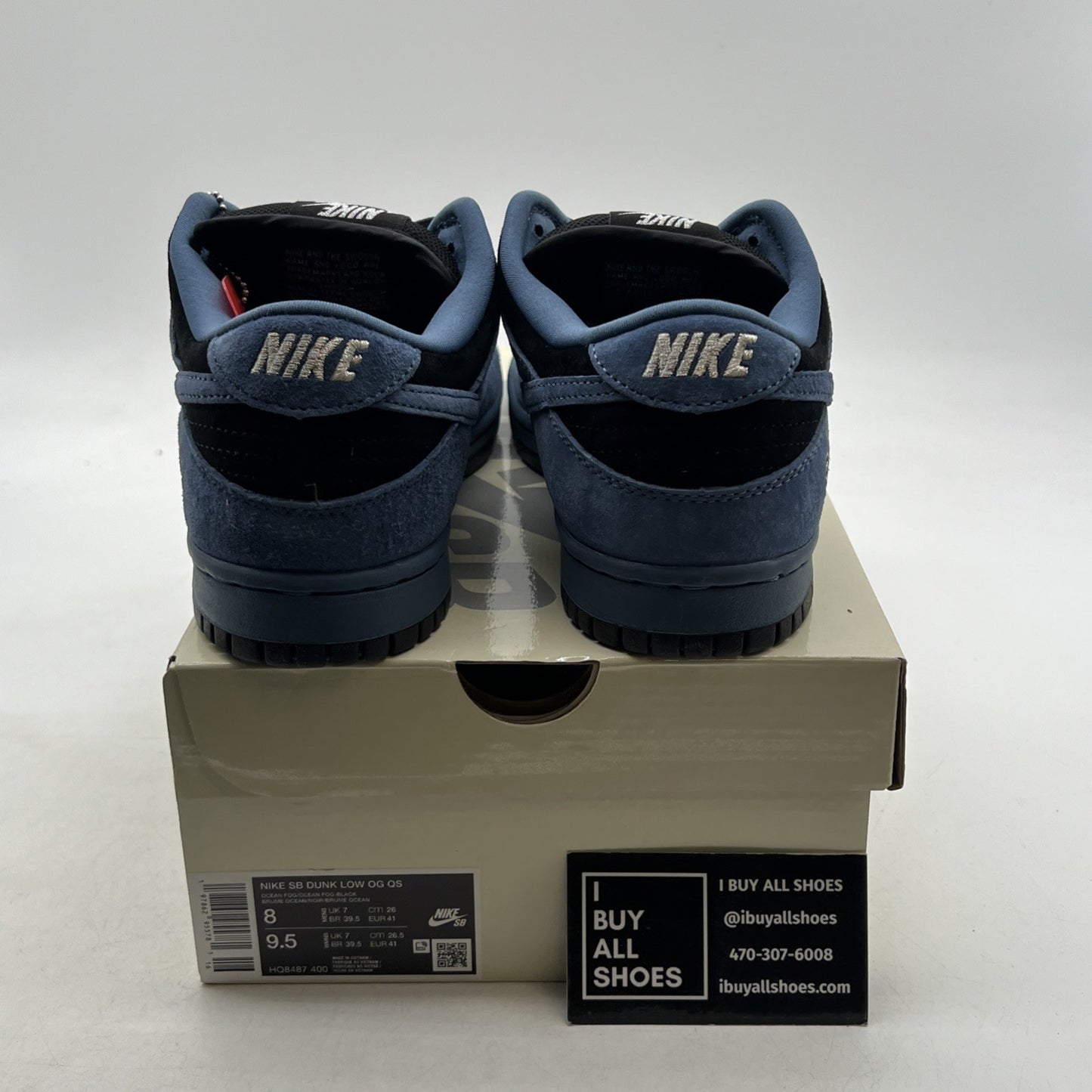 Size 8 - Nike Supreme x Dunk SB Low Ocean Fog (HQ8487-400)