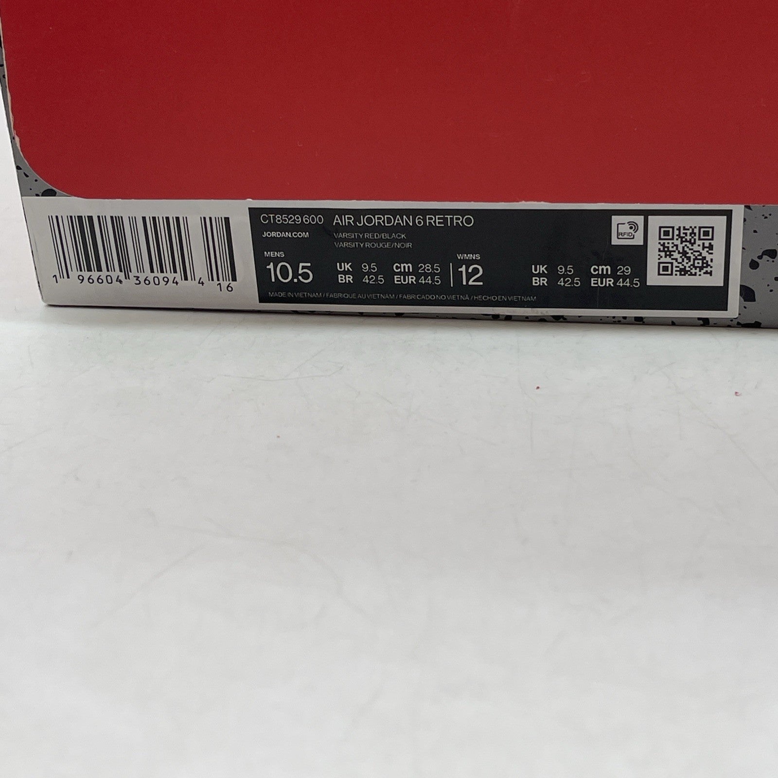 Size 10.5 - Air Jordan 6 Retro Toro Bravo (CT8529-600)