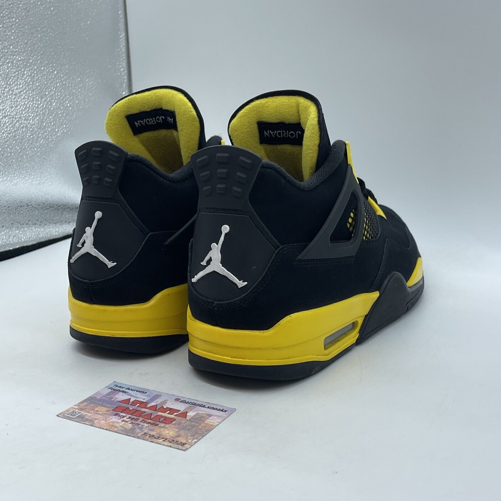 Size 10.5 - Jordan 4 Retro Mid Thunder Yellow Leather Black Suede (DH6927-017)