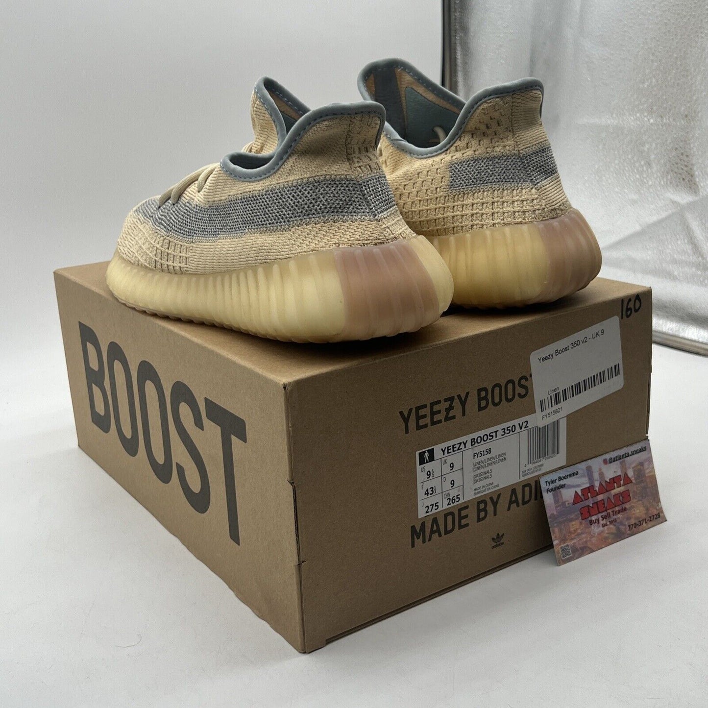 Size 9.5 - adidas Yeezy Boost 350 V2 Linen Grey (FY5158)