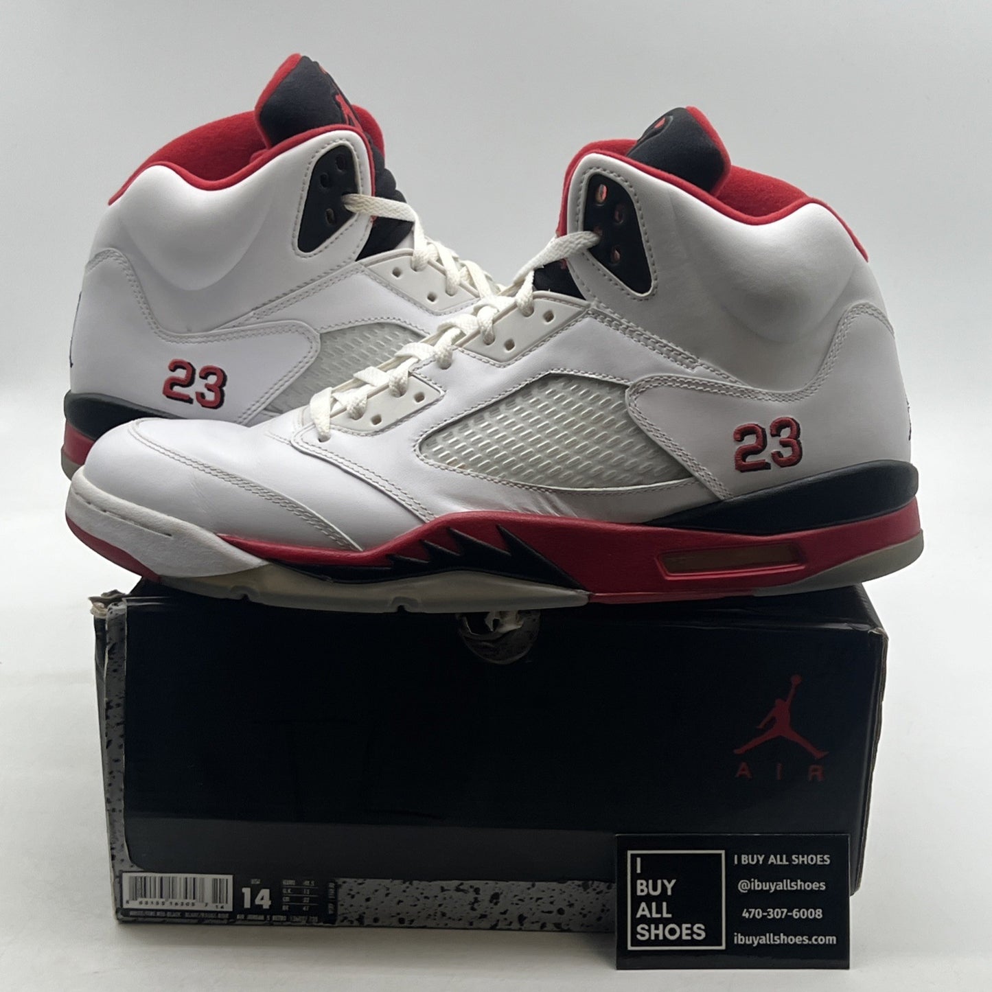 Size 14 - Air Jordan 5 Retro 2013 Fire Red (136027-120)