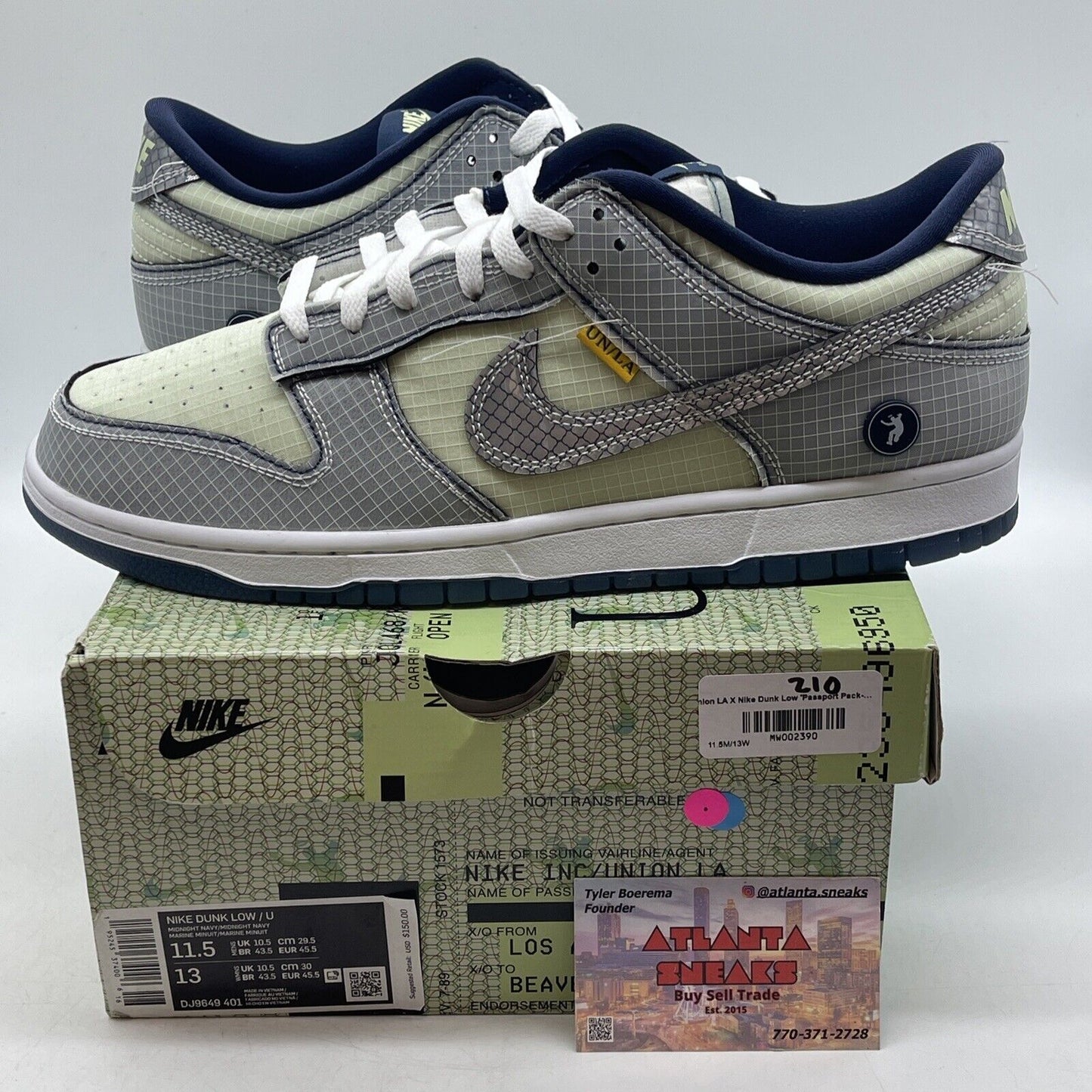 Size 11.5 - Nike Dunk Low x Union LA Marine Minuit/Midnight Navy (DU9649-401)