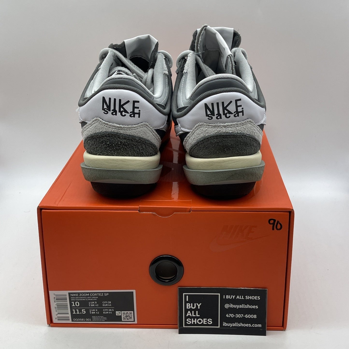 Size 10 - Nike sacai x Zoom Cortez SP Iron Grey (DQ0581-001)