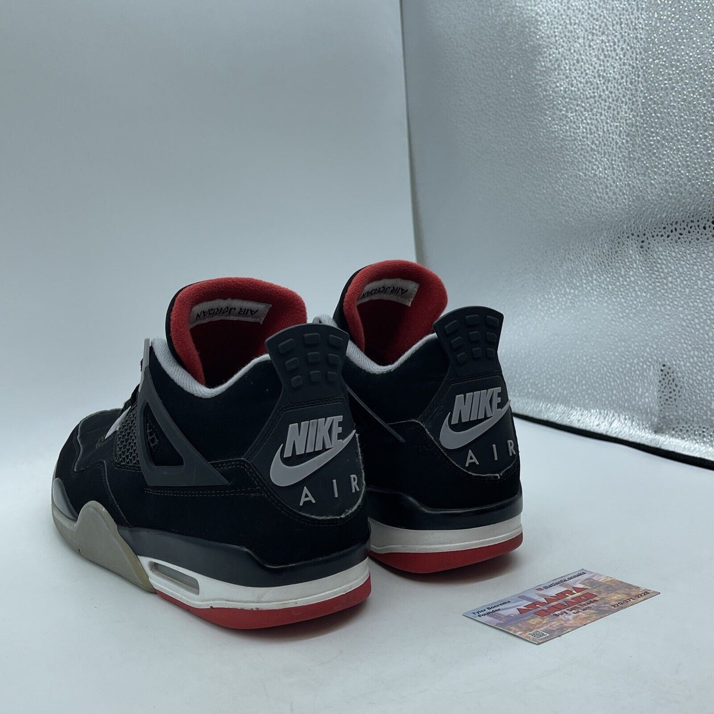 Size 10.5 - Jordan 4 Retro OG Mid Bred 2019 White Black Red Grey (308497-060)