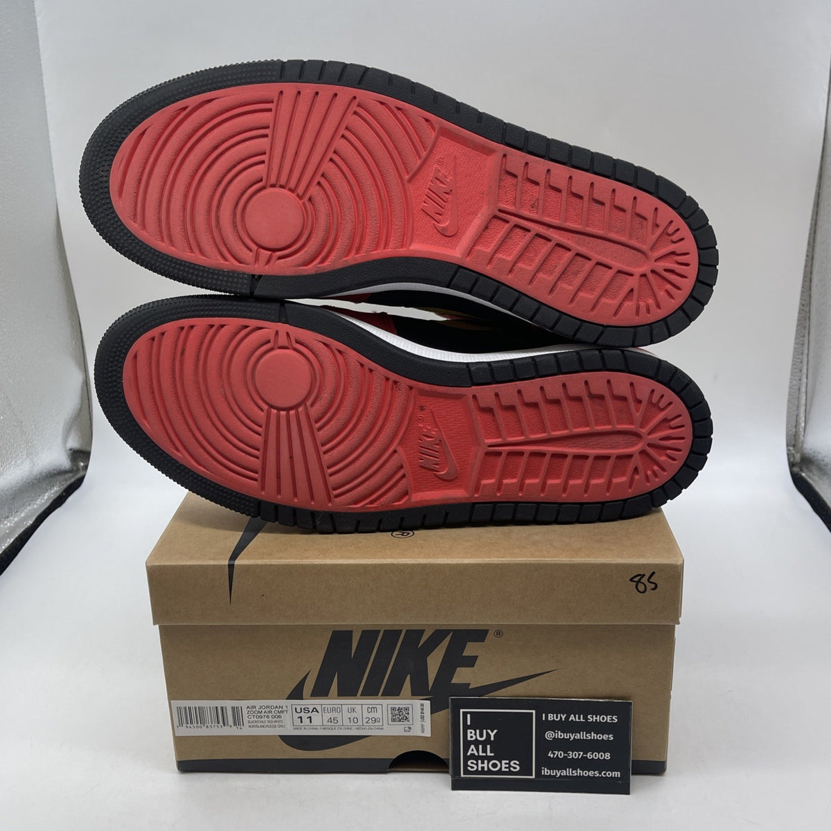 Size 11 - Air Jordan 1 Zoom Comfort High Chile Red (CT0978-006)