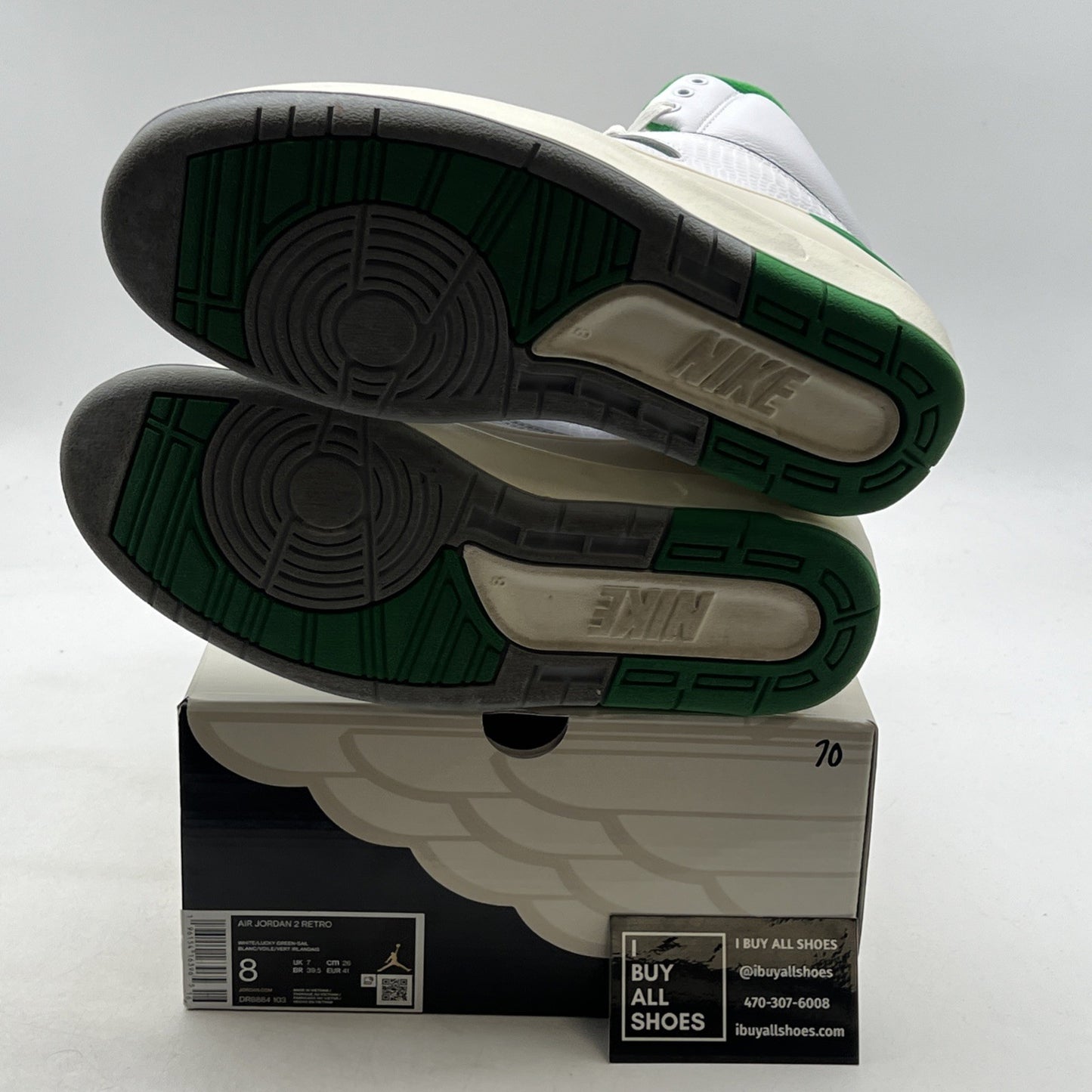 Size 8 - Air Jordan 2 Retro Lucky Green (DR8884-103)