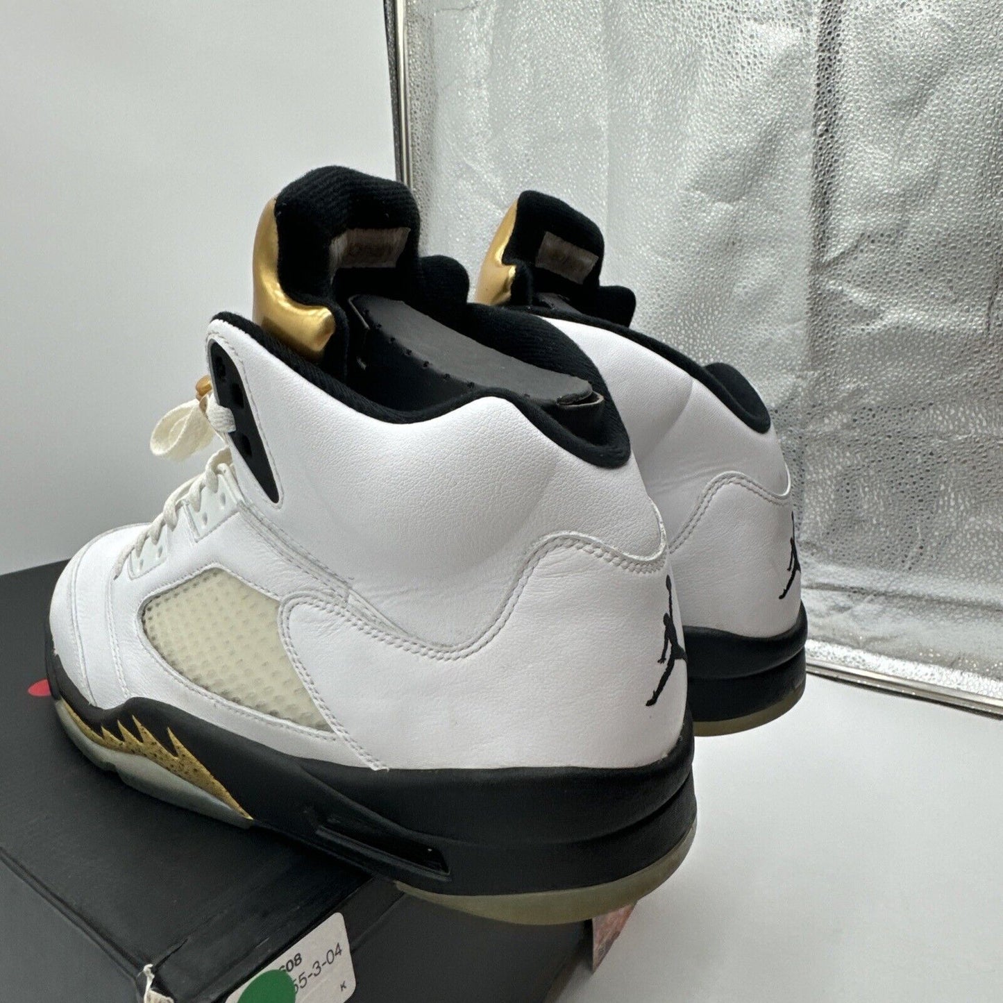 Size 12 - Jordan 5 Retro Olympic 2016 White Gold Black Icy Soles OG All Speckle