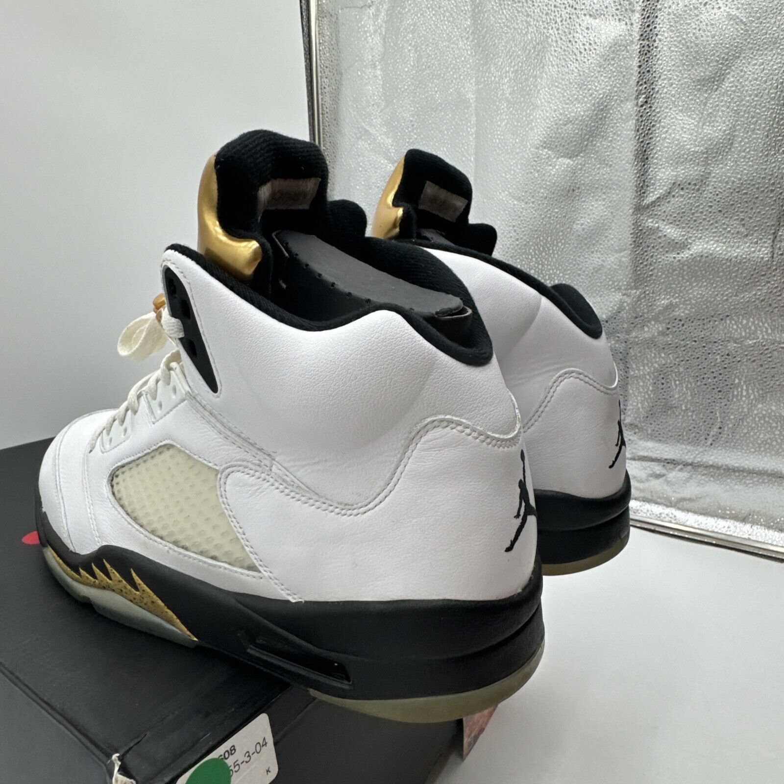 Size 12 - Jordan 5 Retro Olympic 2016 White Gold Black Icy Soles OG All Speckle