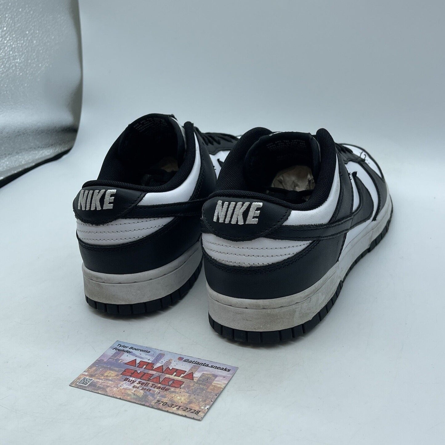 Size 10 - Nike Dunk Low Black White Leather (DD1391-100)