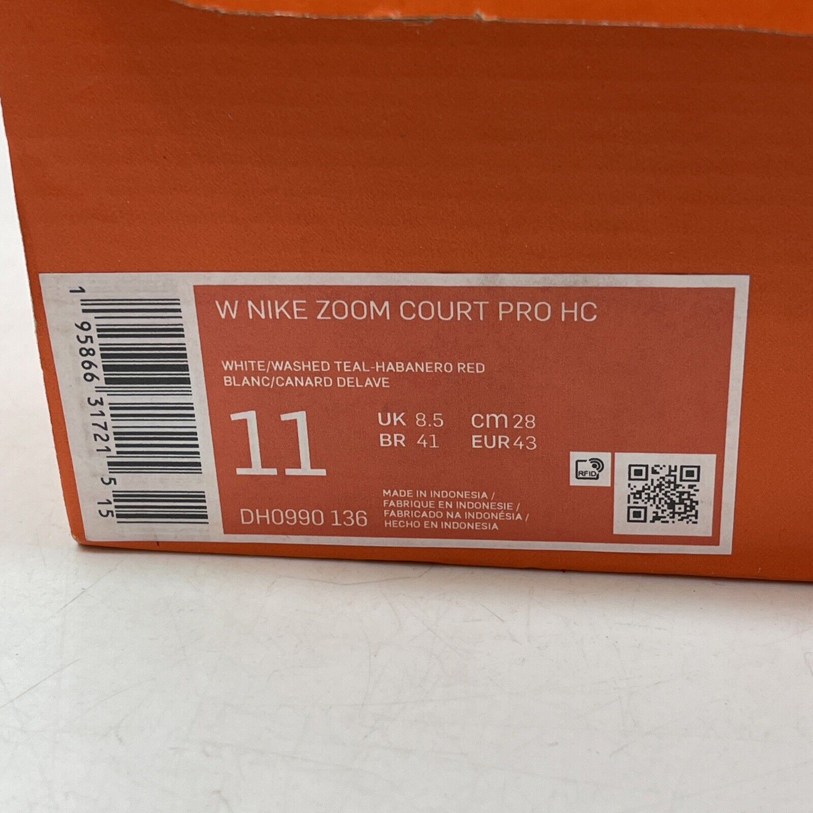 Size 11W - NikeCourt Zoom Pro White Washed Teal Blue Red Suede (DH0990-136)