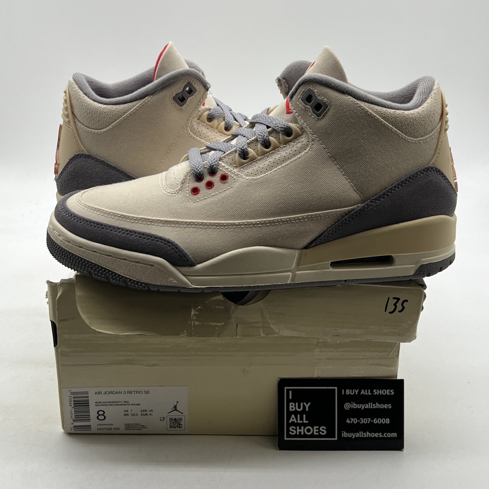 Size 8 - Air Jordan 3 Muslin (DH7139-100)