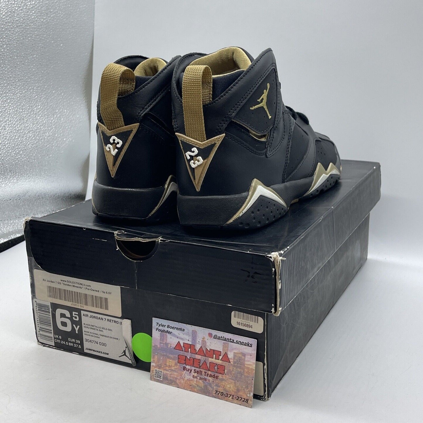 Size 6.5Y - Air Jordan 7 Retro GS Golden Moments Suede Leather  (304774-030)