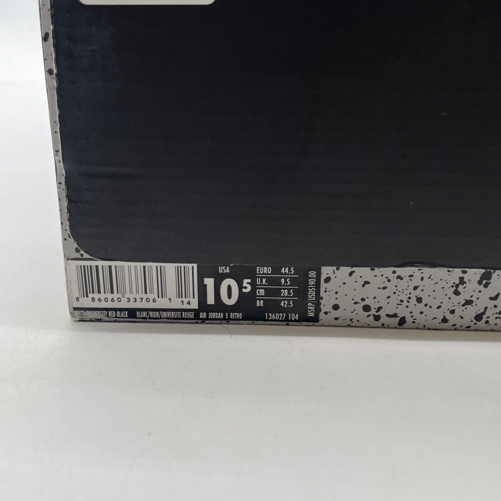 Size 10.5 - Air Jordan 5 Retro White Cement (136027-104)