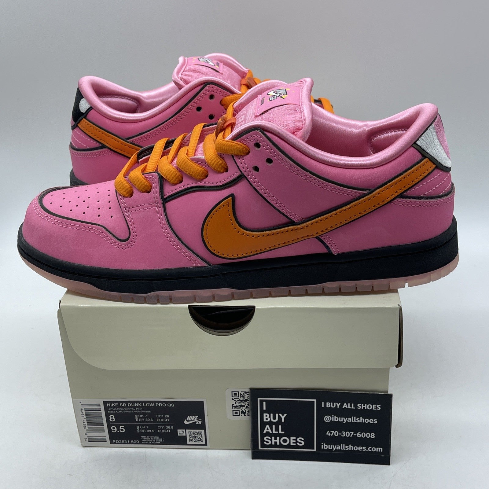 Size 8 - Nike The Powerpuff Girls x Dunk Pro SB QS Low Blossom (FD2631-600)
