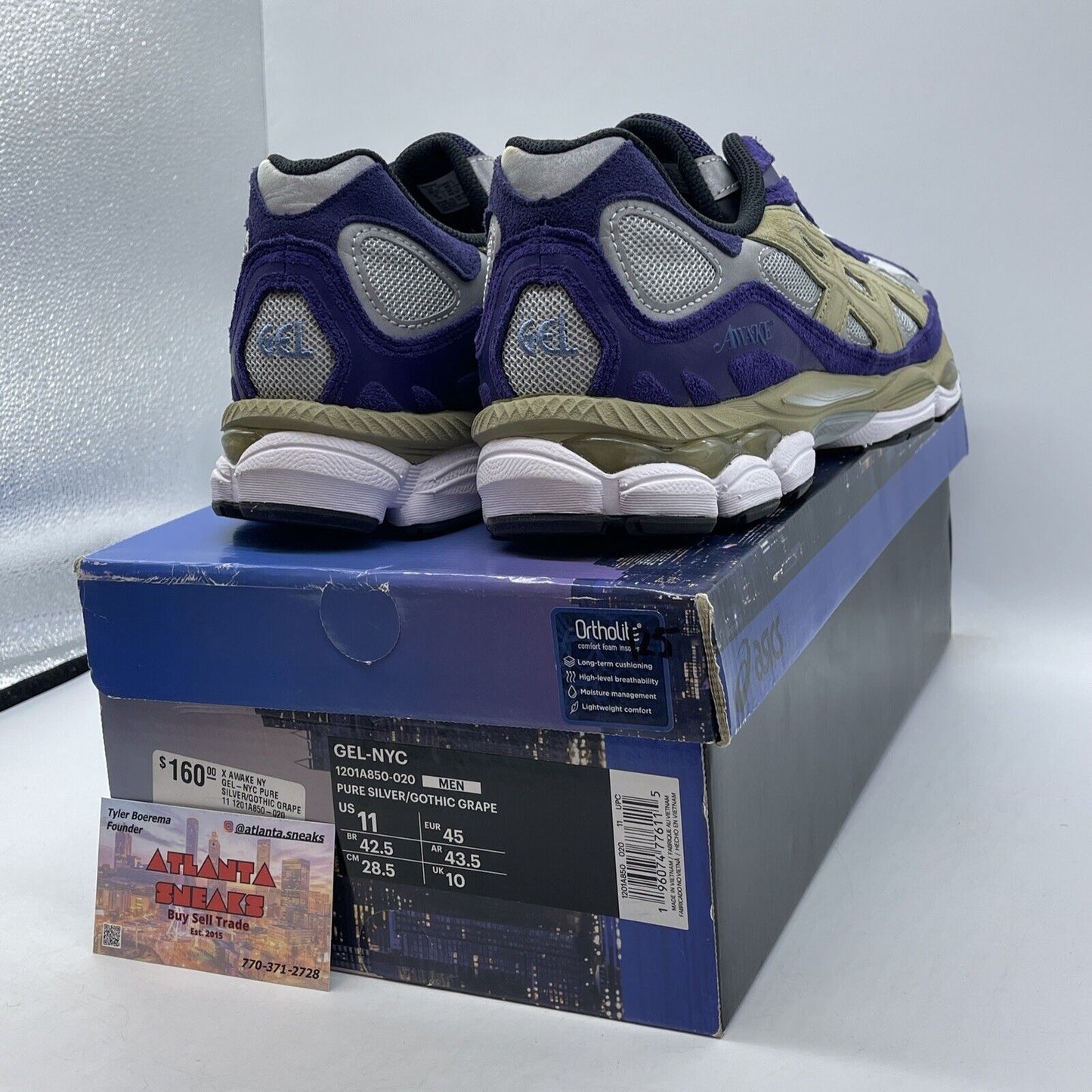 Size 11 - ASICS Awake NY x Gel NYC Purple Gold Suede Leather (1201A850-020)
