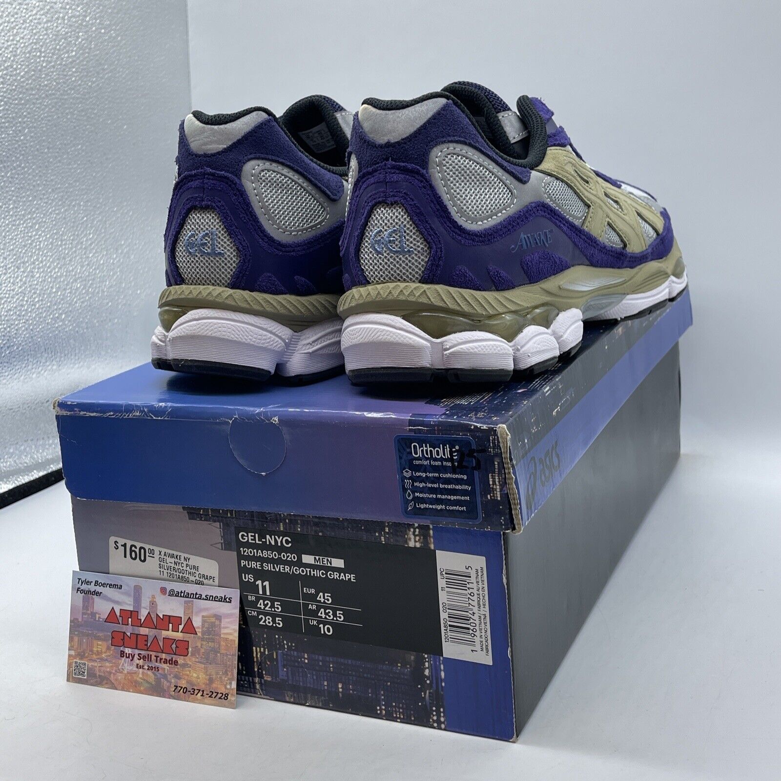 Size 11 - ASICS Awake NY x Gel NYC Purple Gold Suede Leather (1201A850-020)