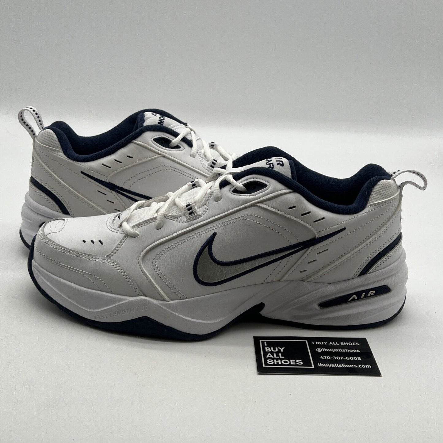 Size 12.5 - Nike Air Monarch IV 4E Wide White (416355-102)
