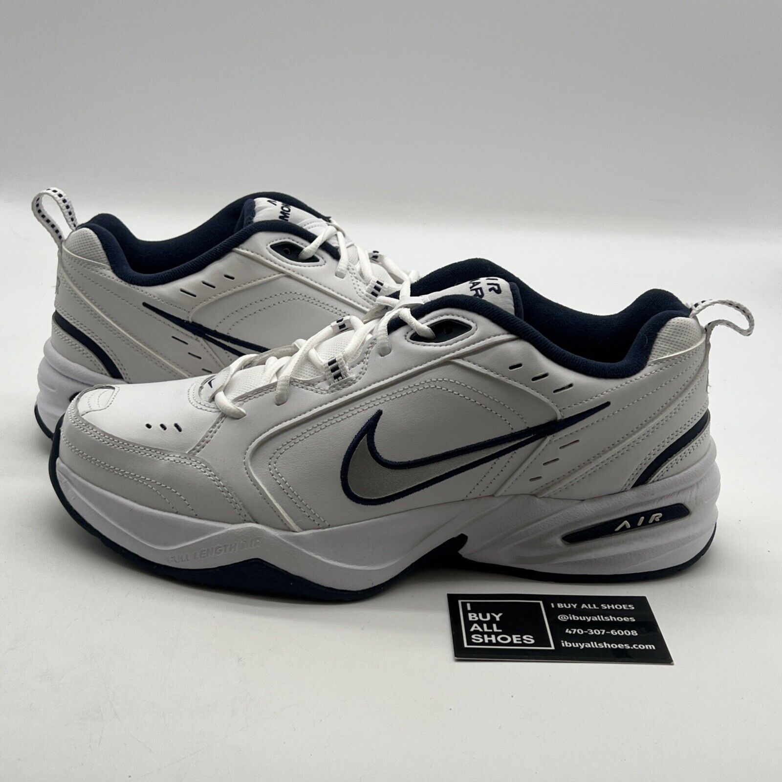 Size 12.5 - Nike Air Monarch IV 4E Wide White (416355-102)