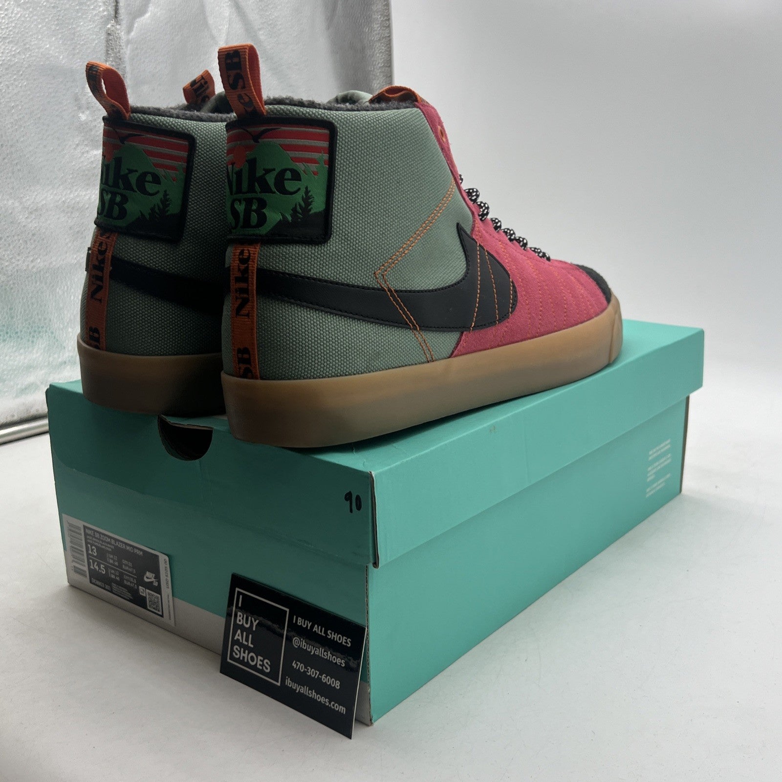 Size 13 - Nike SB Zoom Blazer Mid PRM Acclimate Jade Smoke (DC8903-301)