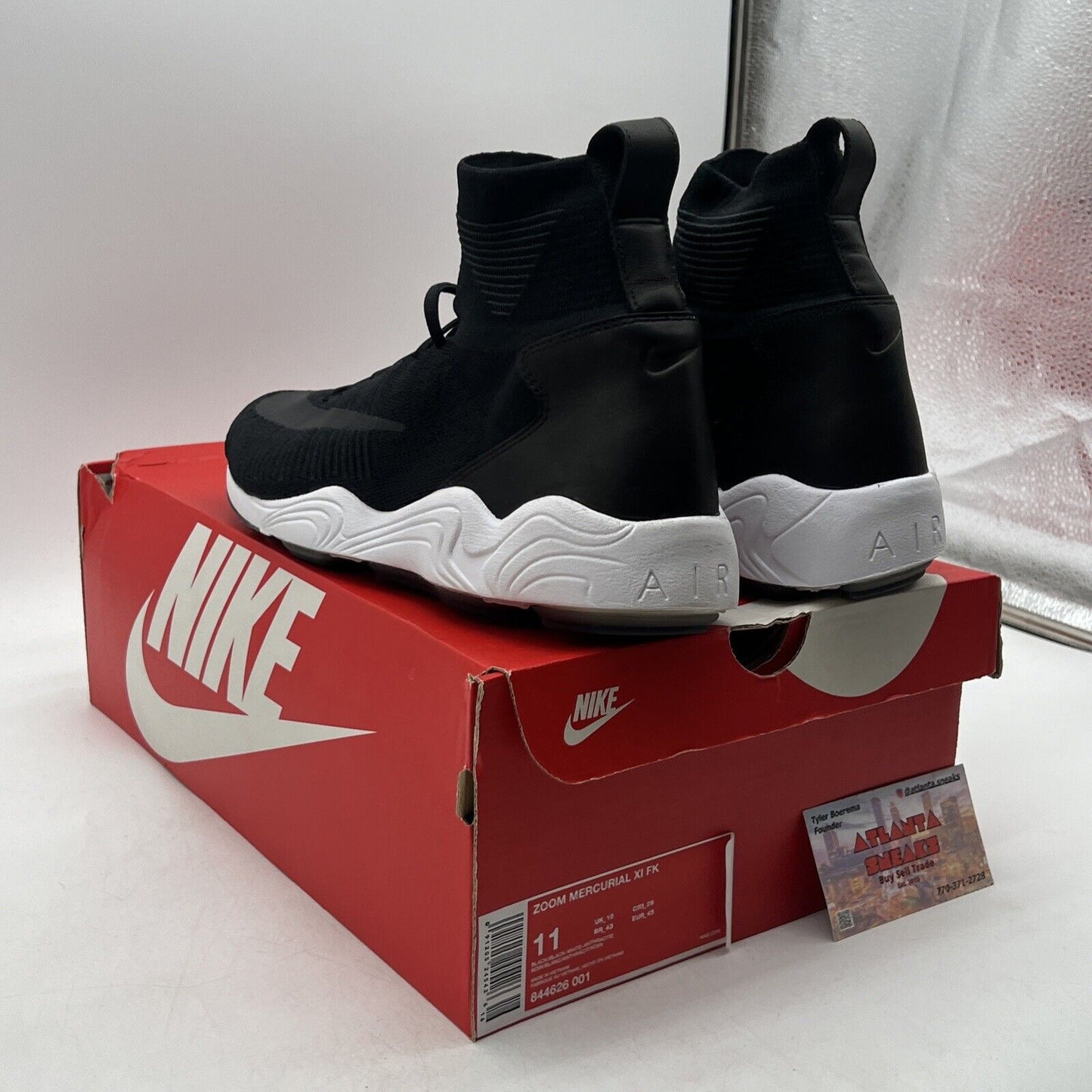 Size 11 - Nike Zoom Mercurial 11 Flyknit FC Black (845626-001)