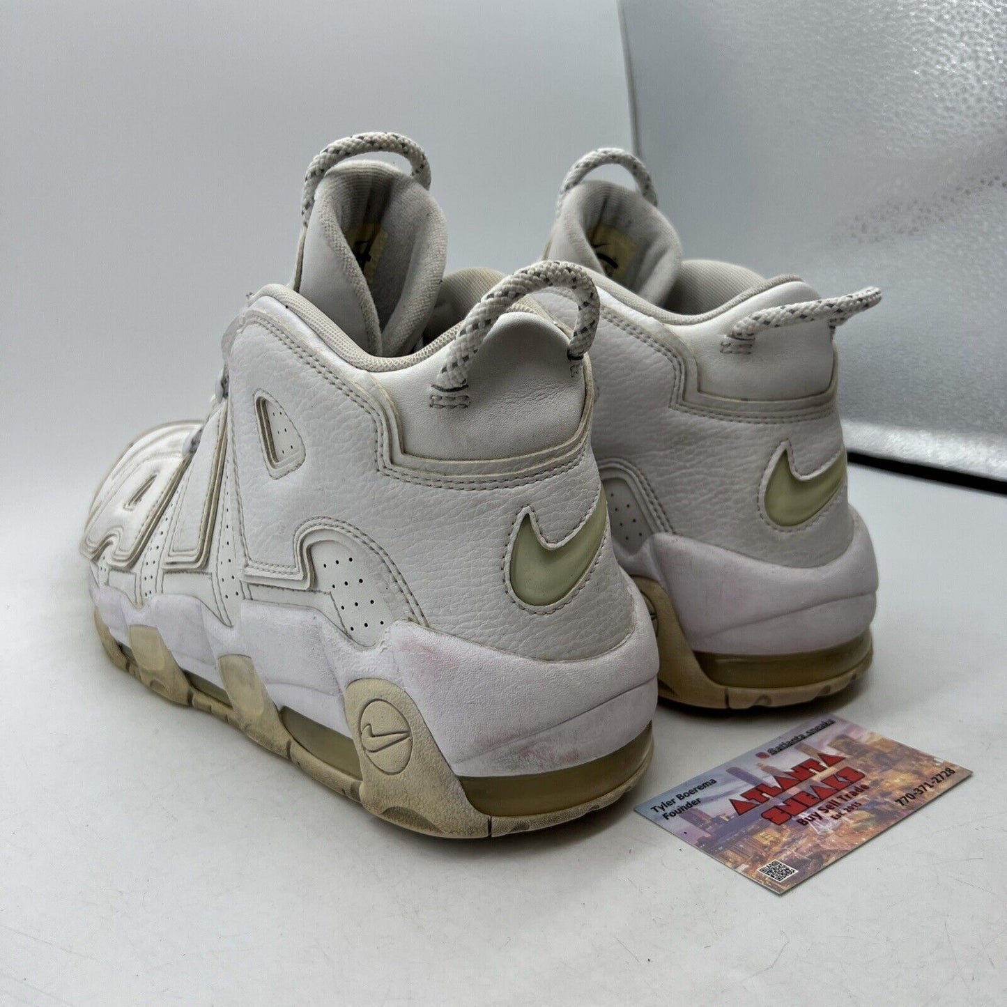 Size 11.5 - Nike Air More Uptempo Triple White Leather (921948-100)