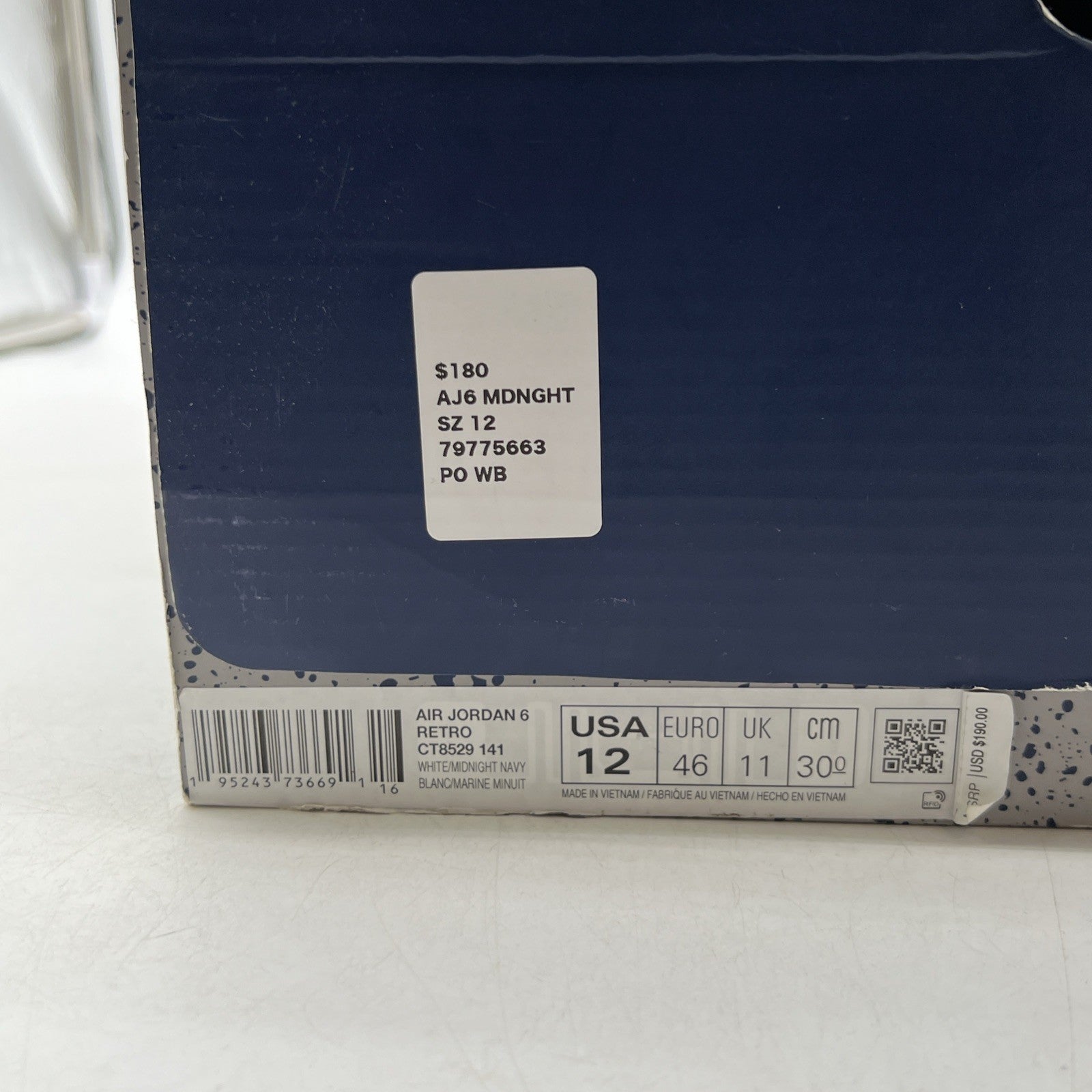 Size 12 - Air Jordan 6 Retro Midnight Navy (CT8529-141)