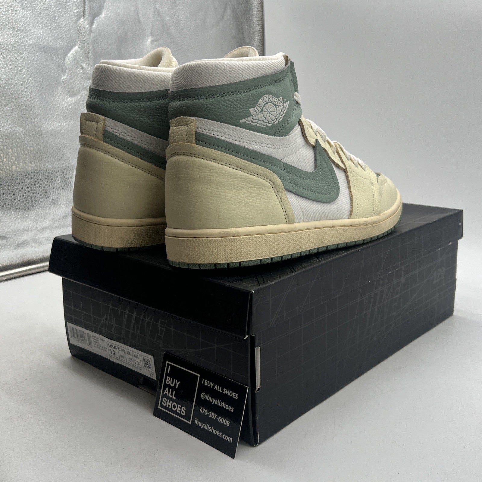 Size 12 - Air Jordan 1 Method of Make High Jade Smoke W (FB9891-104)
