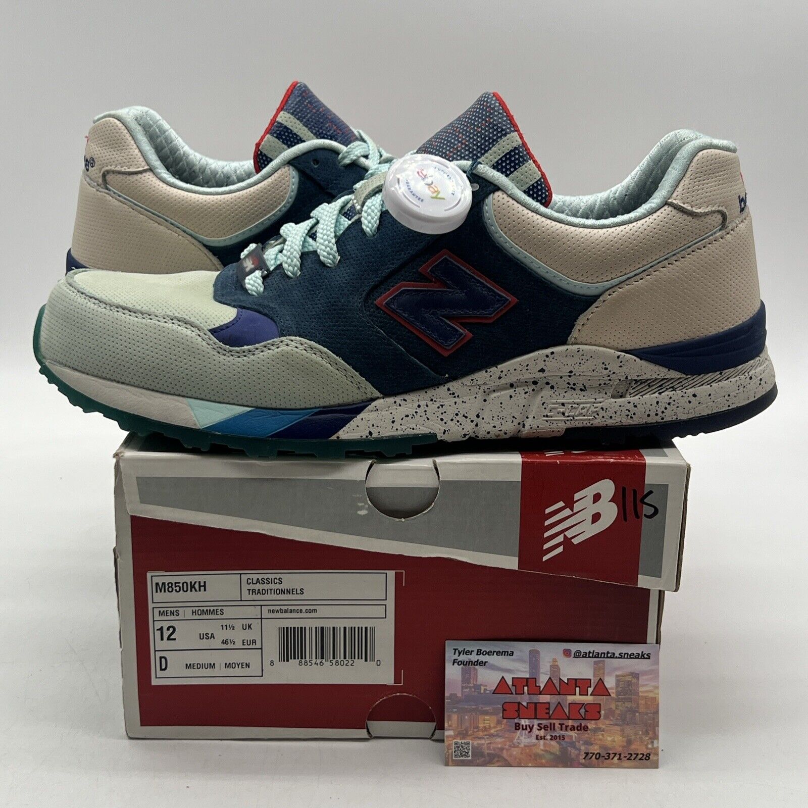Size 12 - New Balance Ronnie Fieg x 850 Brooklyn Bridge Navy Tan (M850KH)