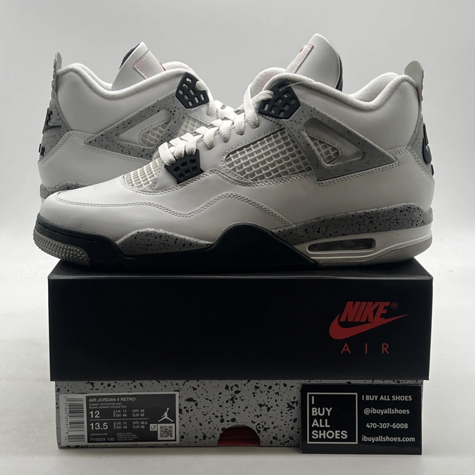 Size 12 - Air Jordan 4 Retro OG 2025 White Cement (FV5029-100)