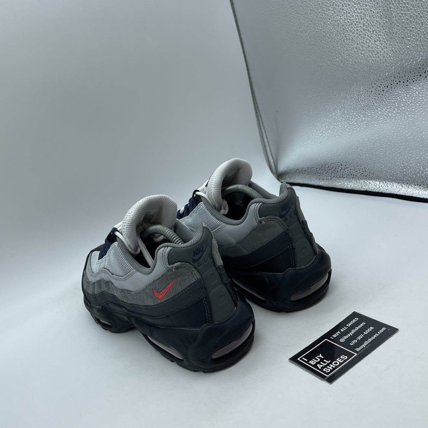 Size 10 - Nike Air Max 95 Smoke Grey Track Red Suede Leather (DM0011-007)