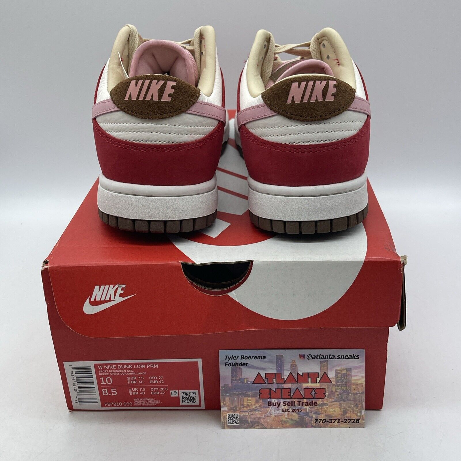 Size 10W - Nike Dunk Premium Low Bacon White Brown Suede Leather (FB7910-600)