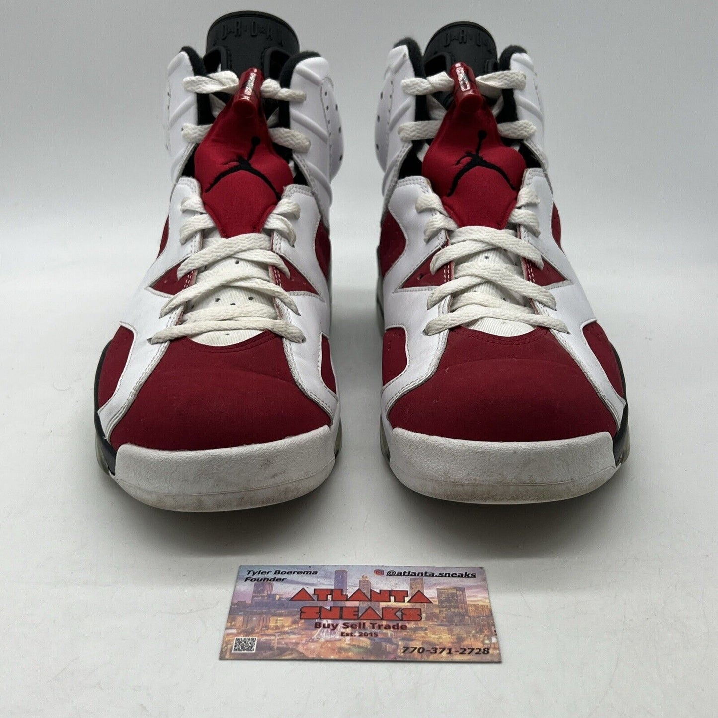 Size 11 - Air Jordan 6 Retro 2014 Carmine White Black Red Leather (384664-160)