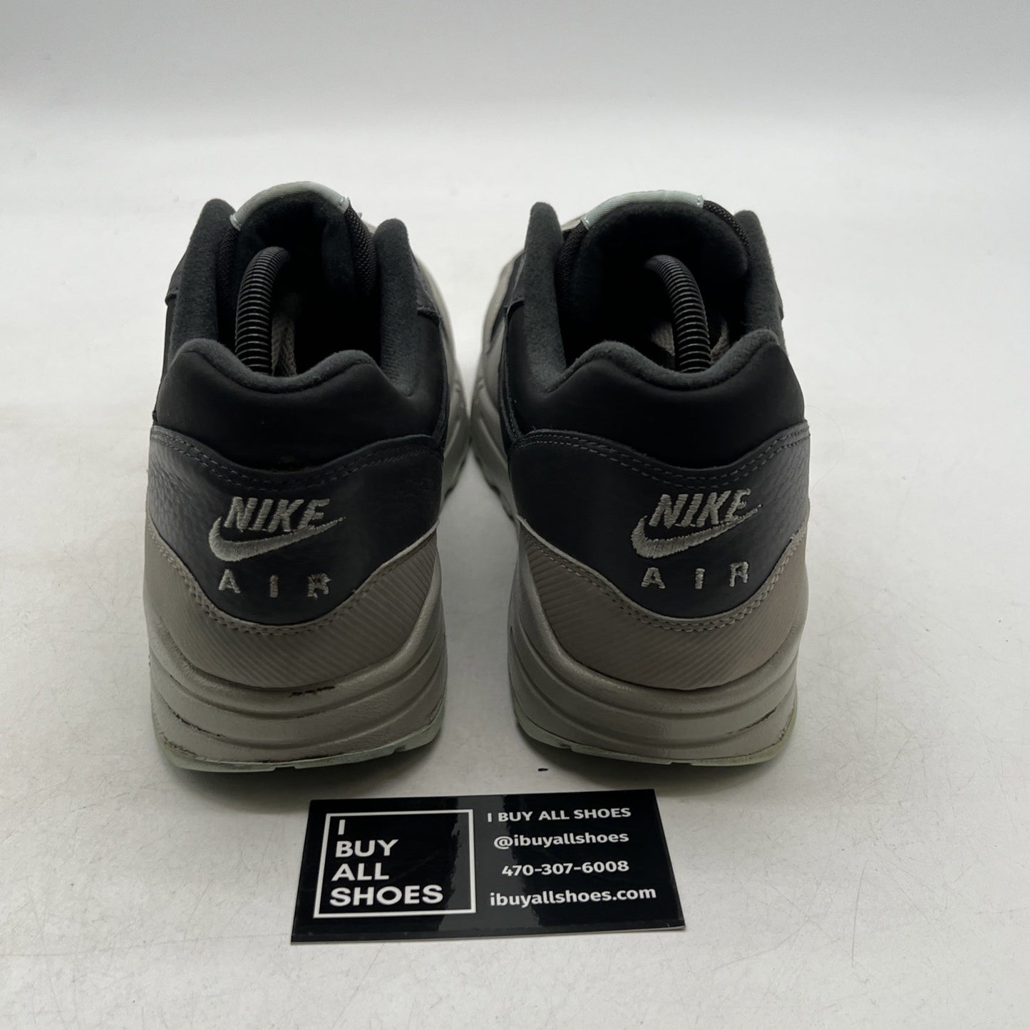 Size 10 - Nike Air Max 1 Leather Dark Ash (654466-201)